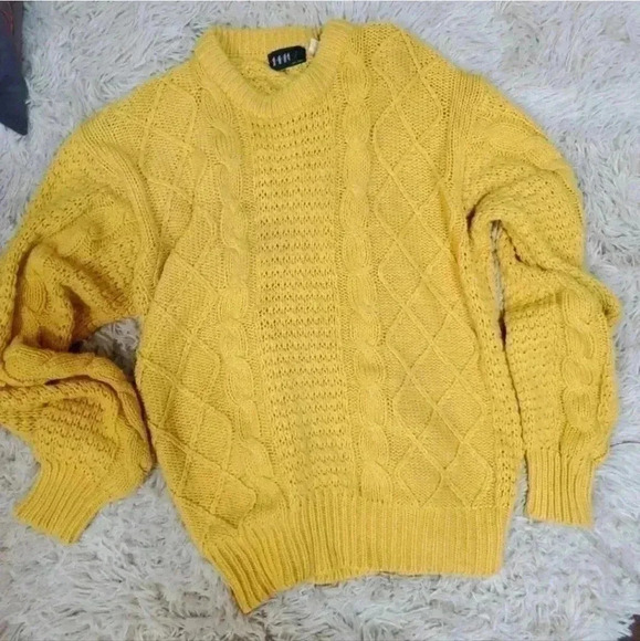 Vintage 50s 60s WPL 11403 Cable Knit Chunky Sweater. XL - Picture 4 of 13
